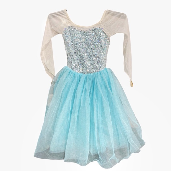 Weissman Showtime | Let It Go Hologram Sequin Elsa-Inspired Dress, Size XSC - Picture 3 of 6